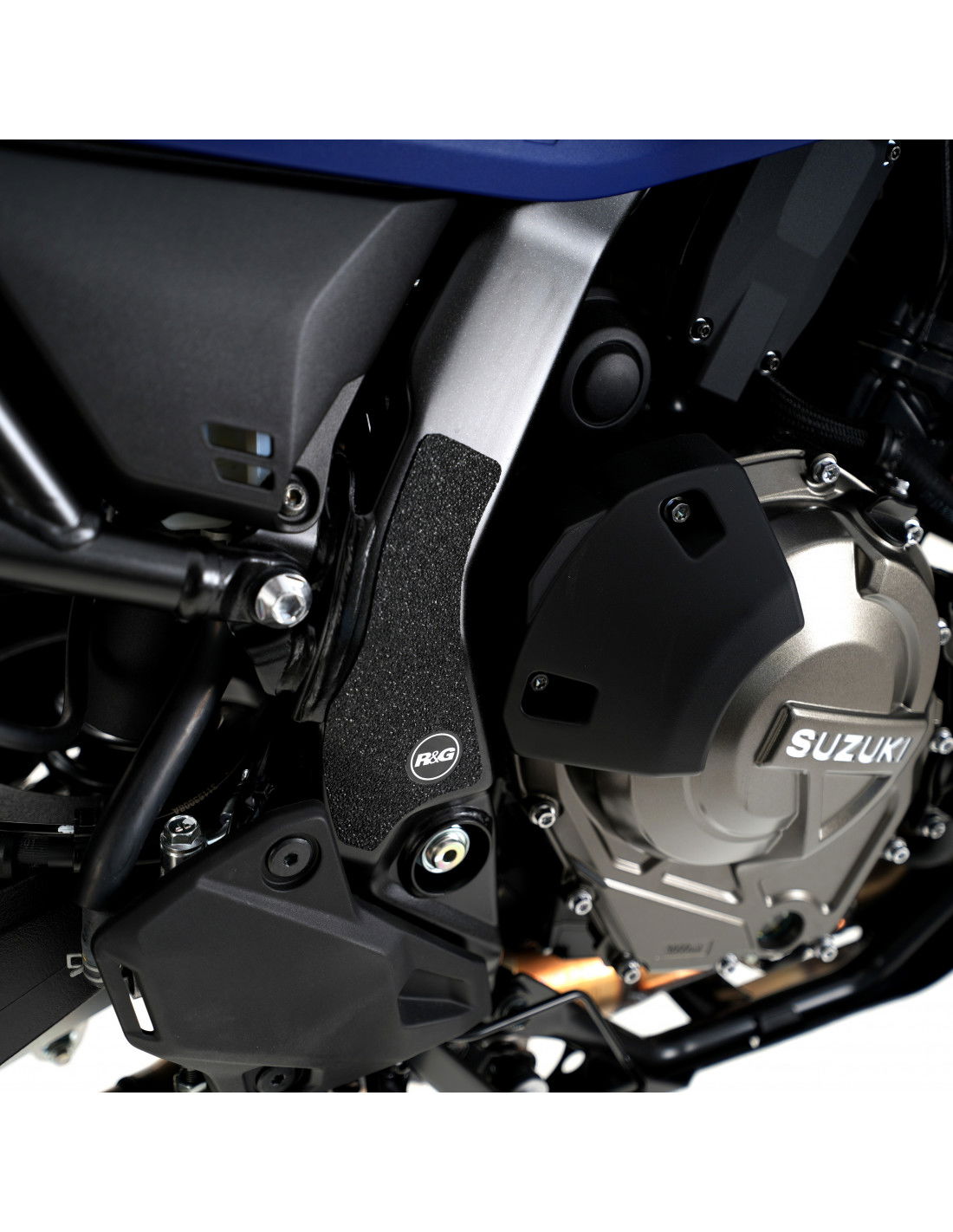 Paraserbatoio adesivo carbon e blu per la moto Suzuki V-Strom 800DE  Labelbike 7438649960516