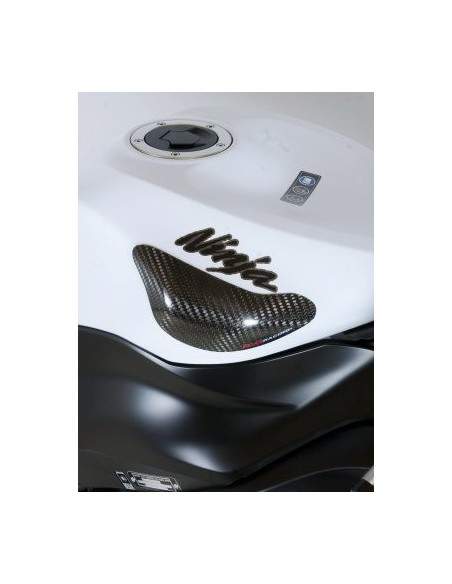 Sliders serbatoio in carbonio, finitura lucida, Kawasaki ZX-6R '09- / ZX-10R '08-'10 (both with "Ninja" graphic on fuel tank) R&